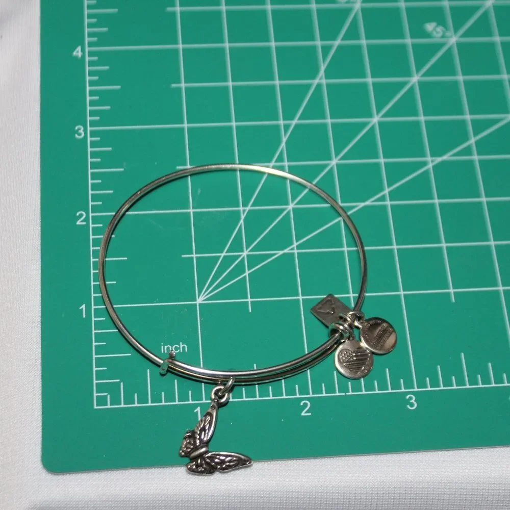 Alex and Ani Sterling Silver Butterfly Bracelet